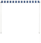 VidaXL Luifel uittrekbaar 150x150 cm blauw en wit