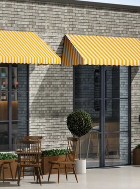 VidaXL Luifel 400x120 cm oranje en wit