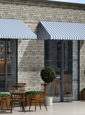 VidaXL Luifel 400x120 cm blauw en wit