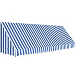 VidaXL Luifel 400x120 cm blauw en wit