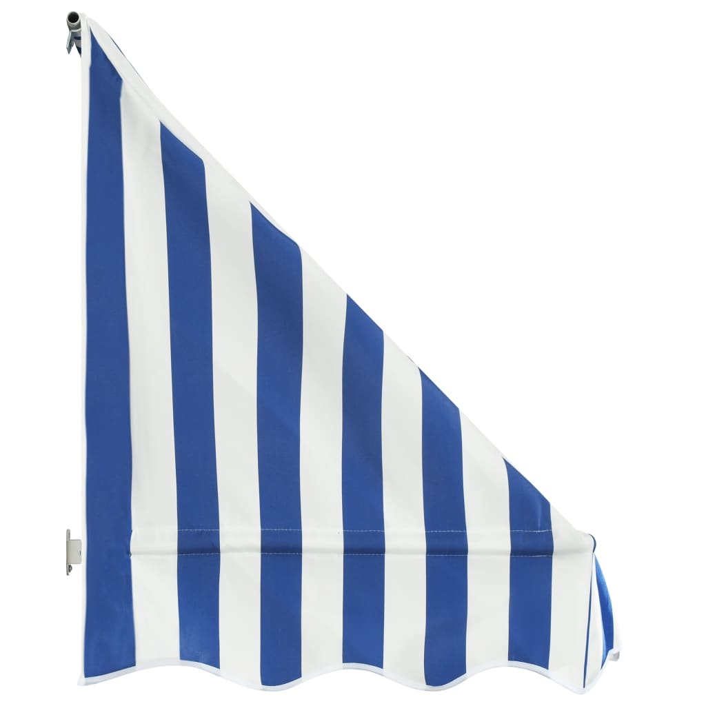VidaXL Luifel 400x120 cm blauw en wit