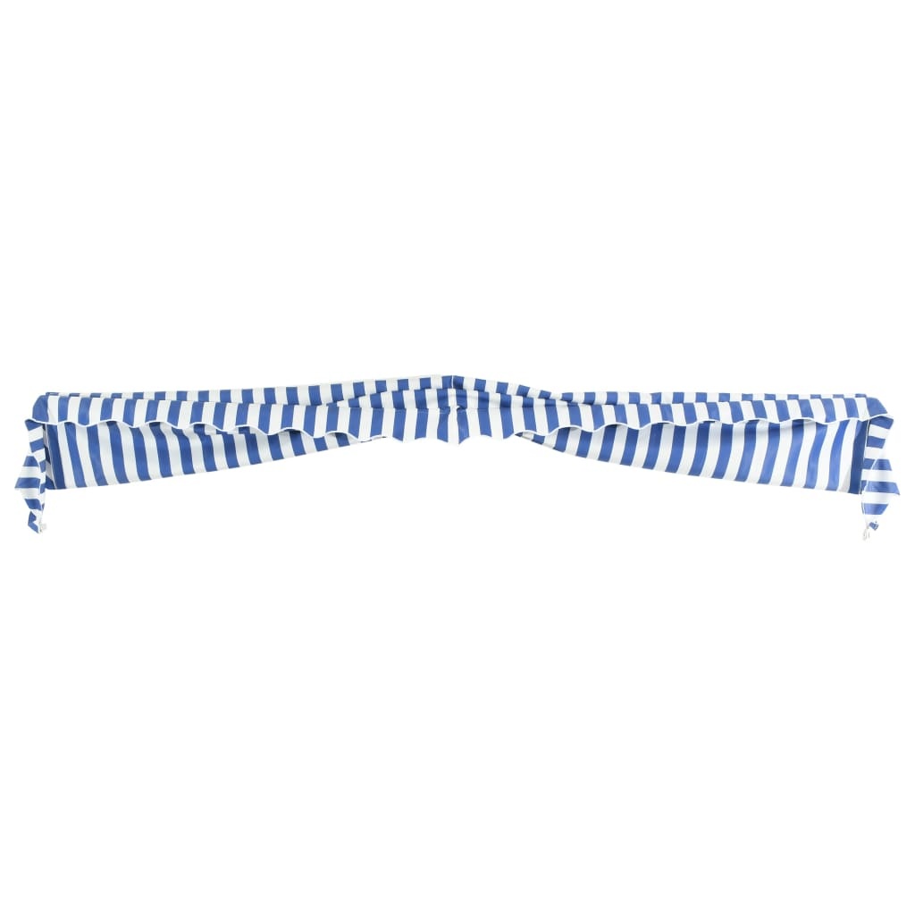 VidaXL Luifel 400x120 cm blauw en wit