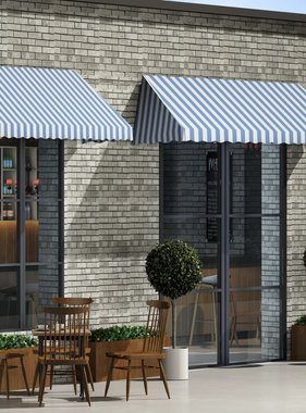 VidaXL Luifel 350x120 cm blauw en wit