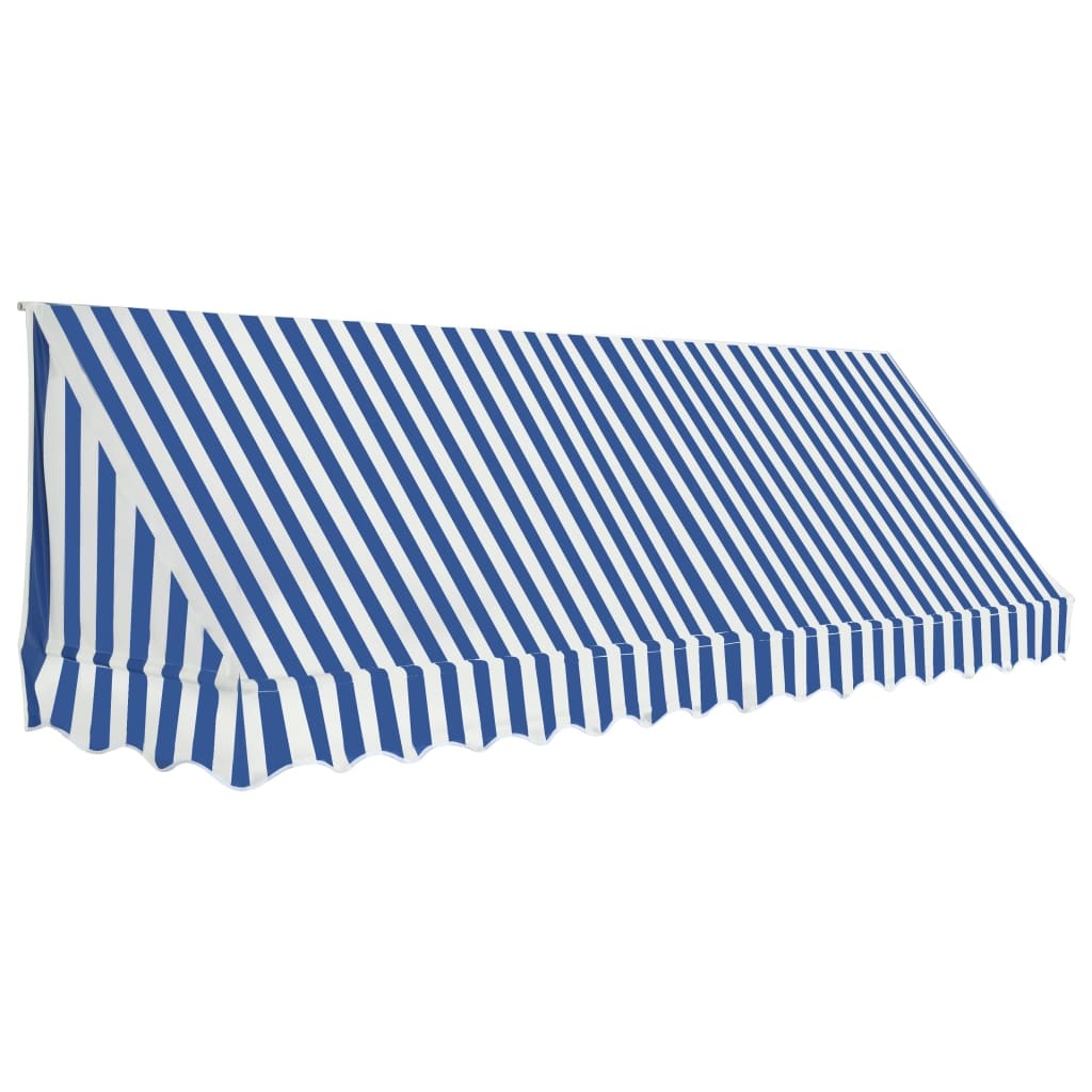 VidaXL Luifel 350x120 cm blauw en wit