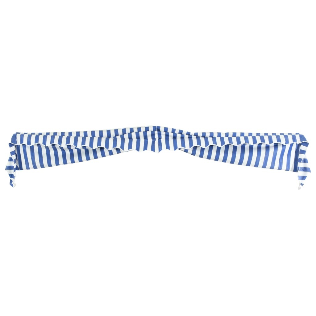 VidaXL Luifel 350x120 cm blauw en wit
