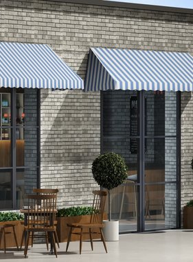 VidaXL Luifel 300x120 cm blauw en wit