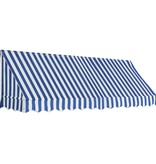 VidaXL Luifel 300x120 cm blauw en wit