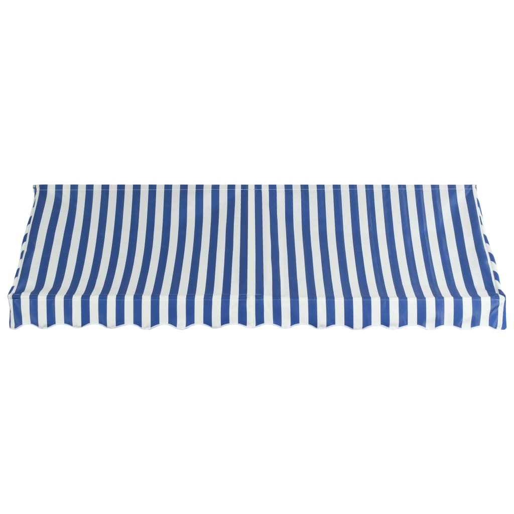 VidaXL Luifel 300x120 cm blauw en wit