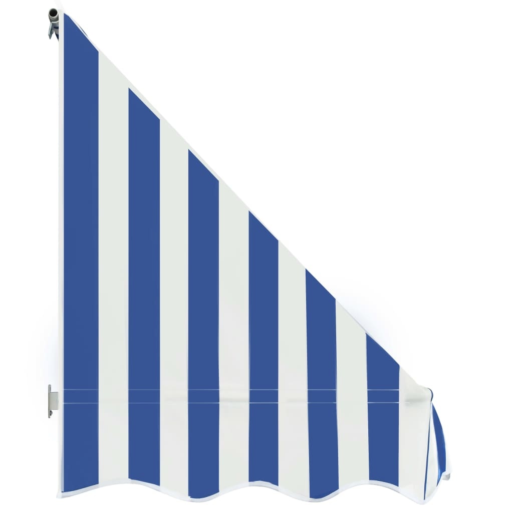 VidaXL Luifel 300x120 cm blauw en wit
