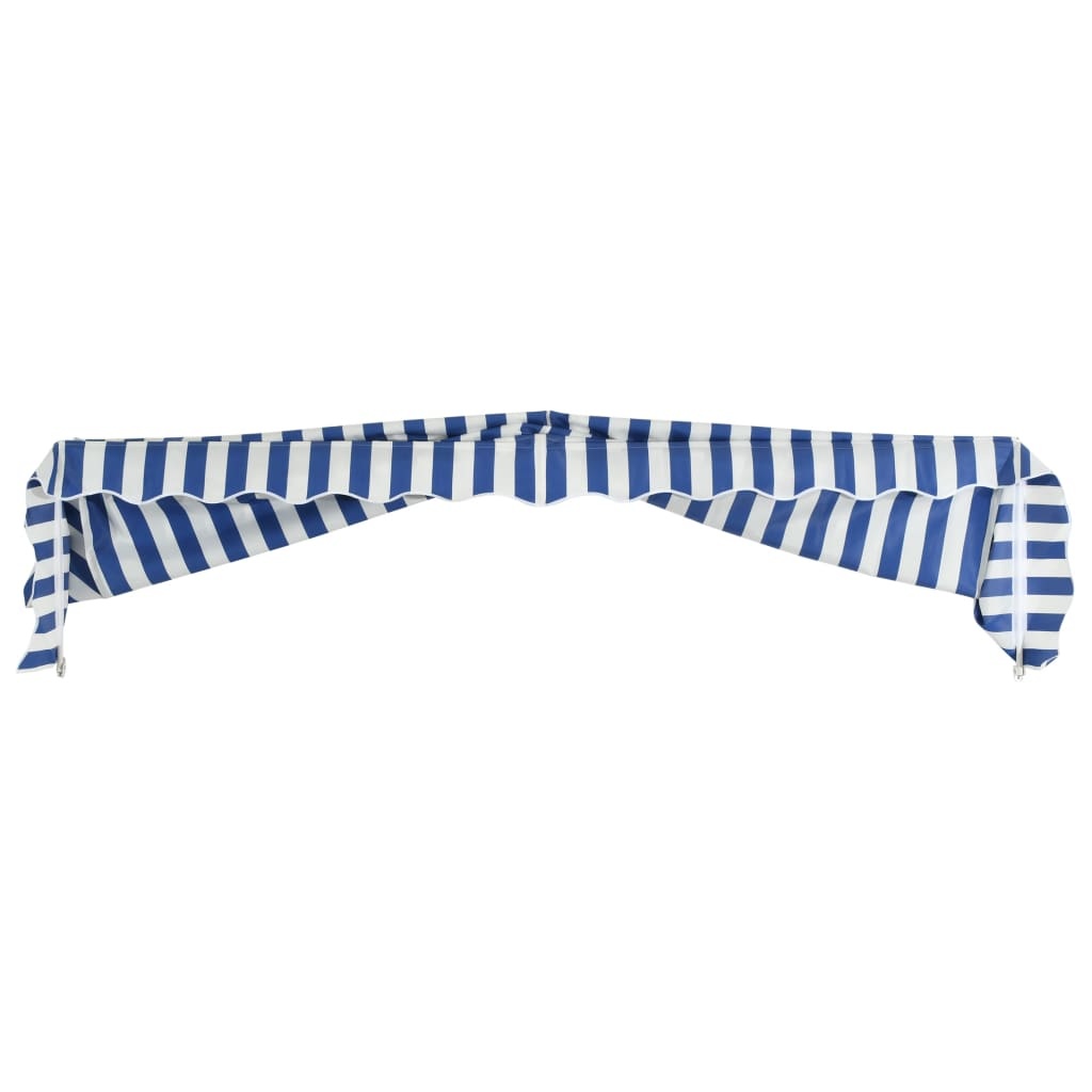 VidaXL Luifel 300x120 cm blauw en wit