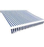 VidaXL Luifeldoek 450x300 cm canvas blauw en wit
