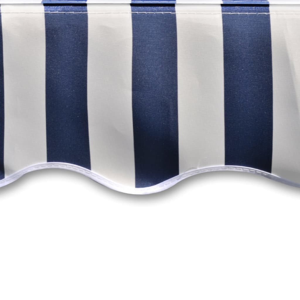 VidaXL Luifeldoek 450x300 cm canvas blauw en wit