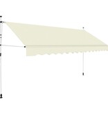 VidaXL Luifel handmatig uittrekbaar 400 cm crème