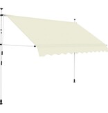 VidaXL Luifel handmatig uittrekbaar 300 cm crème