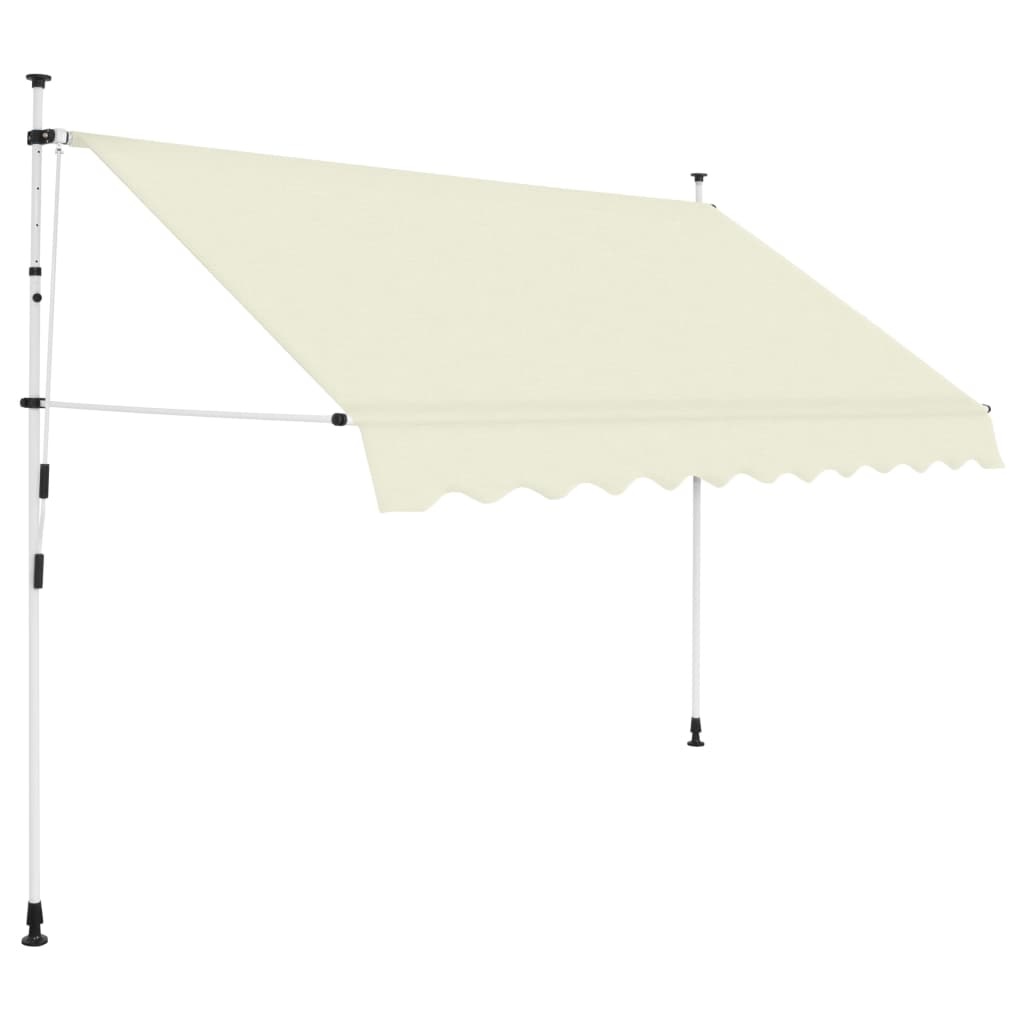 VidaXL Luifel handmatig uittrekbaar 300 cm crème