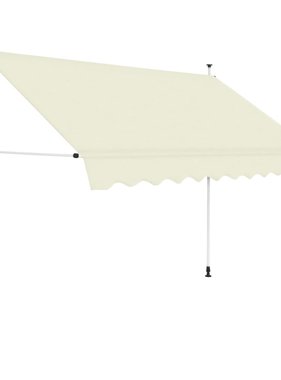 VidaXL Luifel handmatig uittrekbaar 250 cm crème