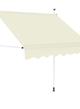 VidaXL Luifel handmatig uittrekbaar 150 cm crème