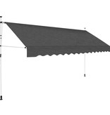 VidaXL Luifel handmatig uittrekbaar 350 cm antraciet