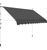 VidaXL Luifel handmatig uittrekbaar 250 cm antraciet