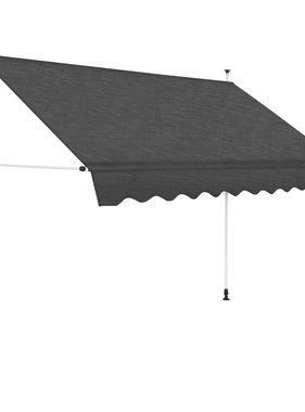 VidaXL Luifel handmatig uittrekbaar 250 cm antraciet