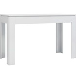 vidaXL Eettafel 120x60x76 cm spaanplaat hoogglans wit