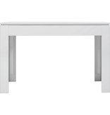 vidaXL Eettafel 120x60x76 cm spaanplaat hoogglans wit