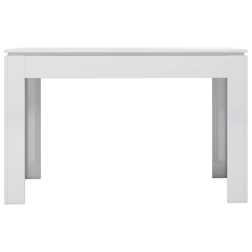 vidaXL Eettafel 120x60x76 cm spaanplaat hoogglans wit