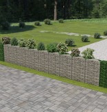 VidaXL Schanskorf wand 630x30x100 cm gegalvaniseerd staal