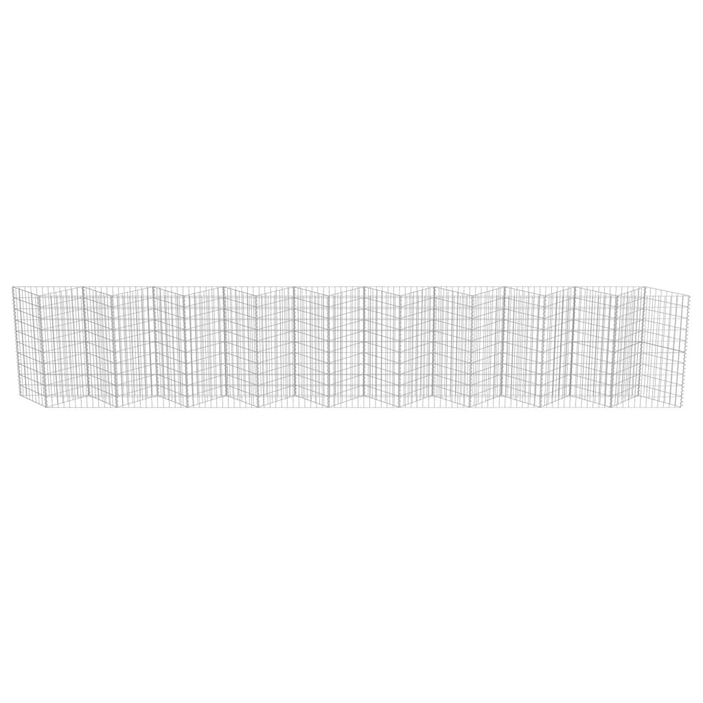 VidaXL Schanskorf wand 630x30x100 cm gegalvaniseerd staal