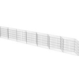 VidaXL Schanskorfmuur 450x30x50 cm gegalvaniseerd staal