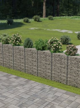 VidaXL Gabion mand 450x30x100 cm gegalvaniseerd staal
