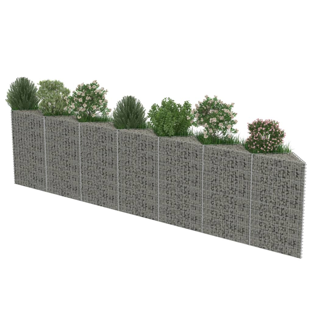 VidaXL Gabion mand 450x30x100 cm gegalvaniseerd staal