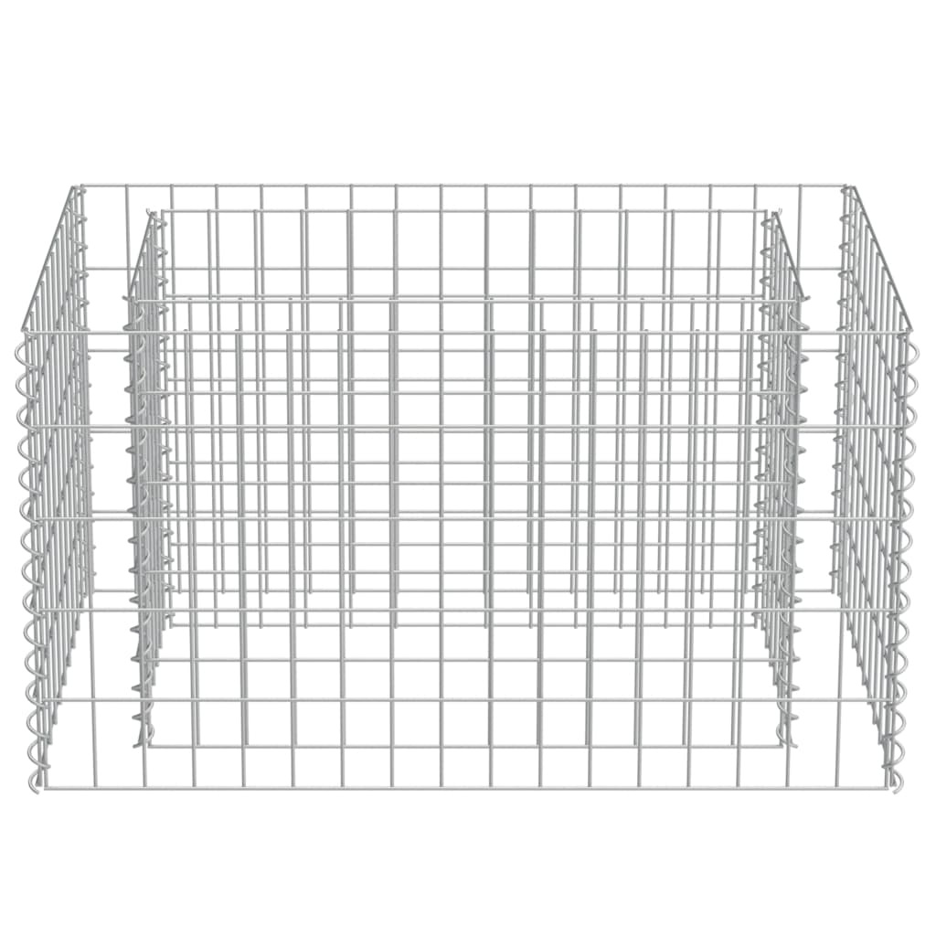 vidaXL Gabion plantenbak verhoogd 90x50x50 cm gegalvaniseerd staal