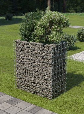 vidaXL Gabion plantenbak verhoogd 90x50x100 cm gegalvaniseerd staal