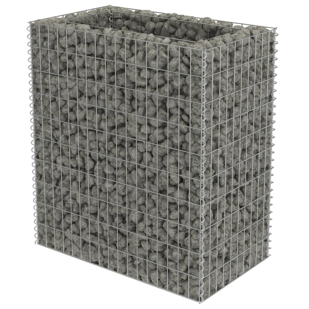 vidaXL Gabion plantenbak verhoogd 90x50x100 cm gegalvaniseerd staal