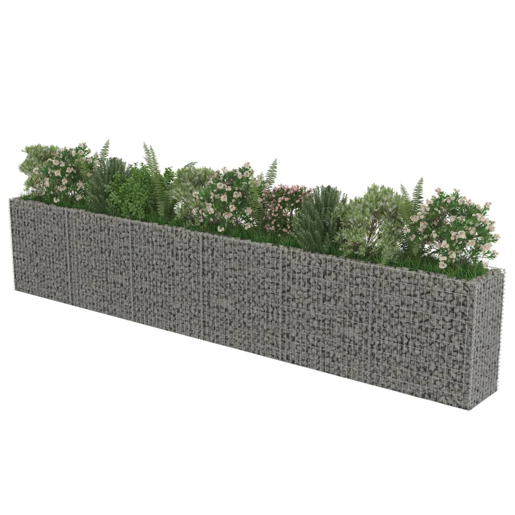 VidaXL Gabion plantenbak verhoogd 540x50x100 cm gegalvaniseerd staal