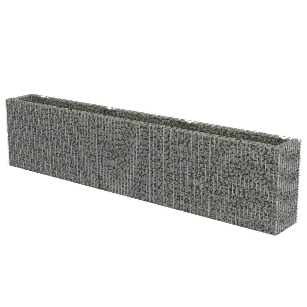 vidaXL Gabion plantenbak verhoogd 450x50x100 cm gegalvaniseerd staal