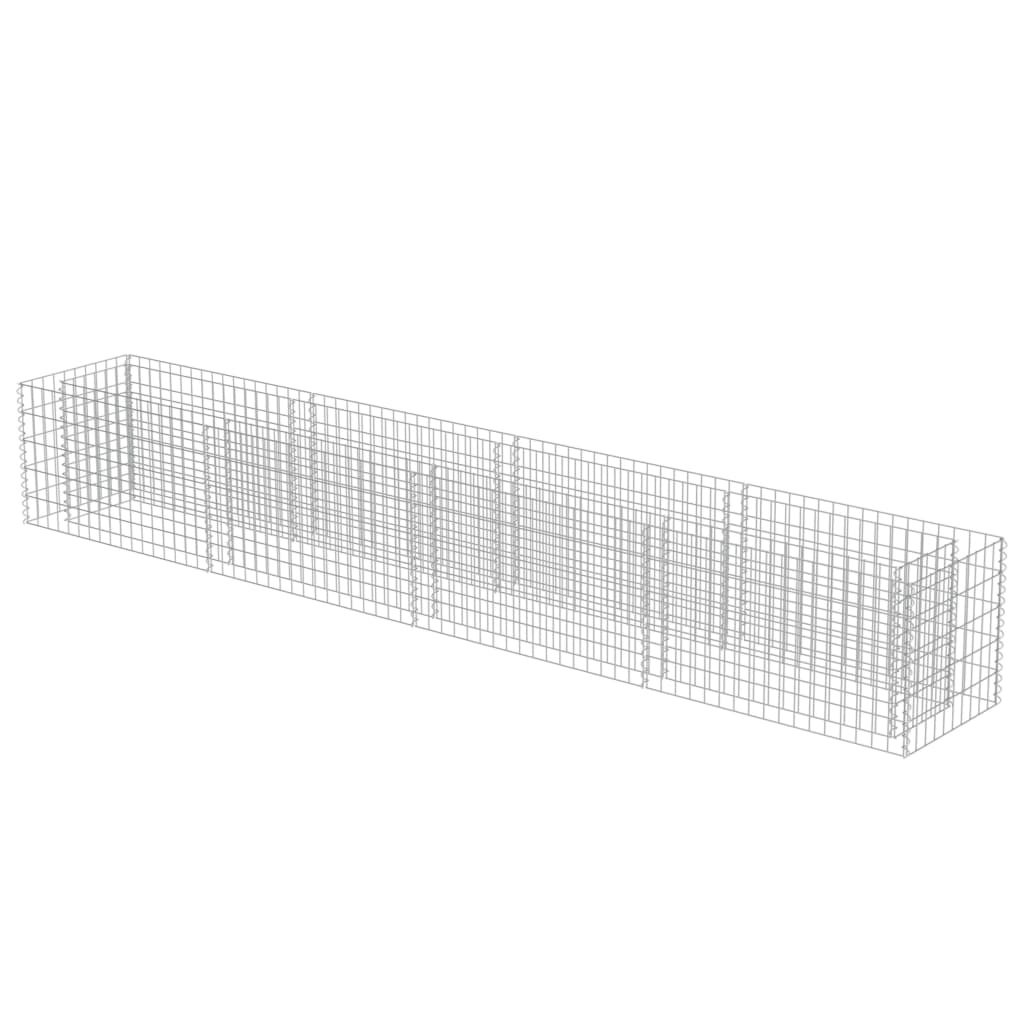 VidaXL Gabion plantenbak verhoogd 360x50x50 cm gegalvaniseerd staal
