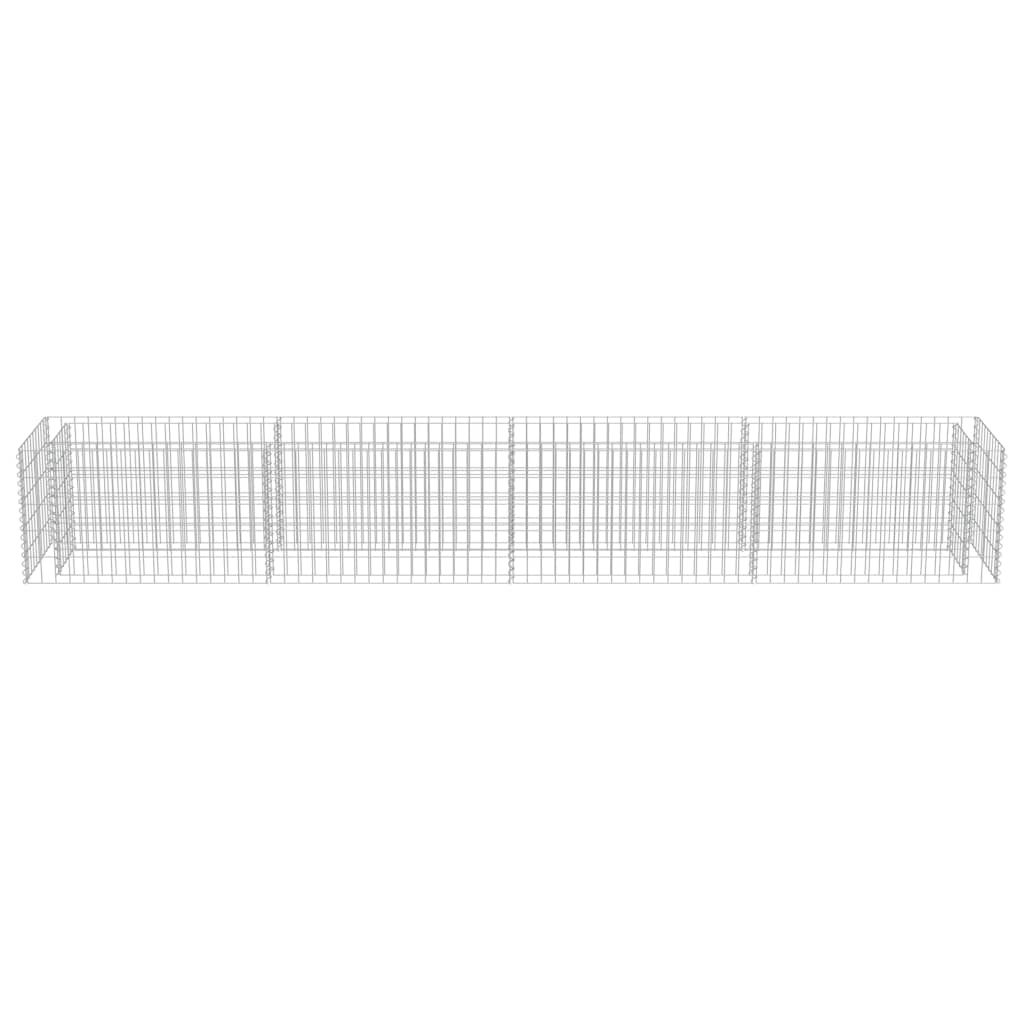 VidaXL Gabion plantenbak verhoogd 360x50x50 cm gegalvaniseerd staal