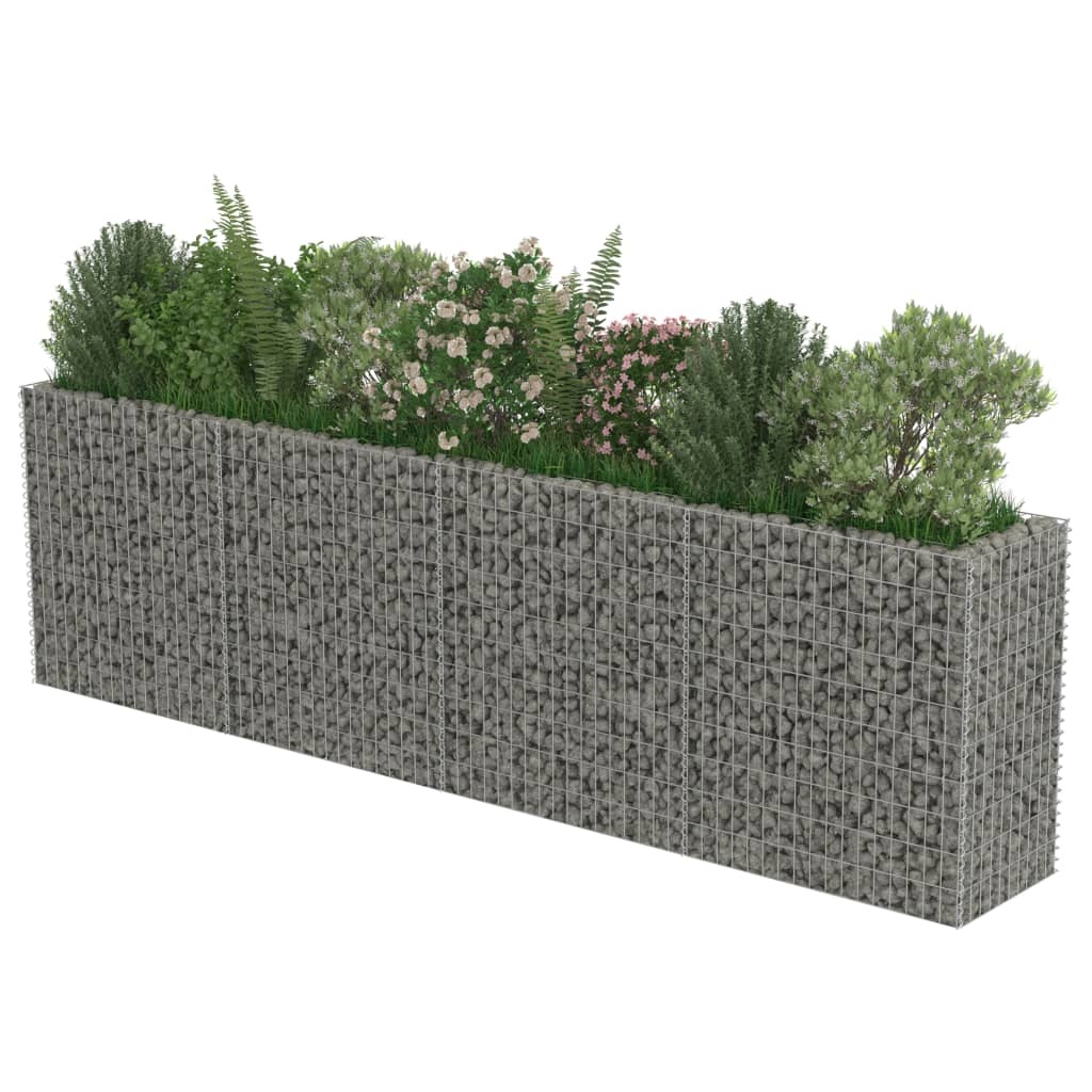 vidaXL Gabion plantenbak verhoogd 360x50x100 cm gegalvaniseerd staal