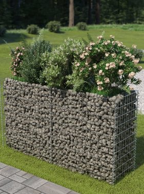 vidaXL Gabion plantenbak verhoogd 180x50x100 cm gegalvaniseerd staal