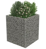 vidaXL Gabion plantenbak verhoogd 90x90x100 cm gegalvaniseerd staal