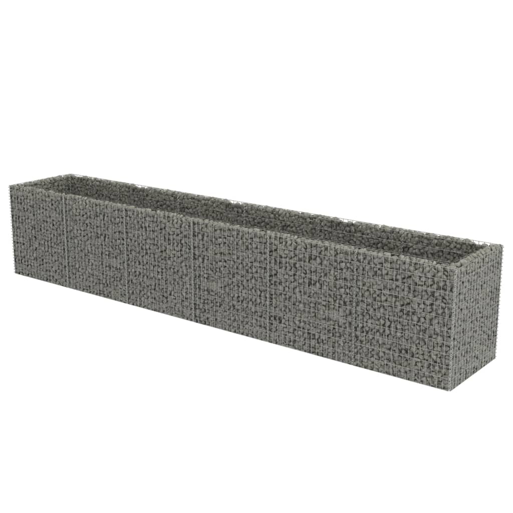 vidaXL Gabion plantenbak verhoogd 540x90x100 cm gegalvaniseerd staal