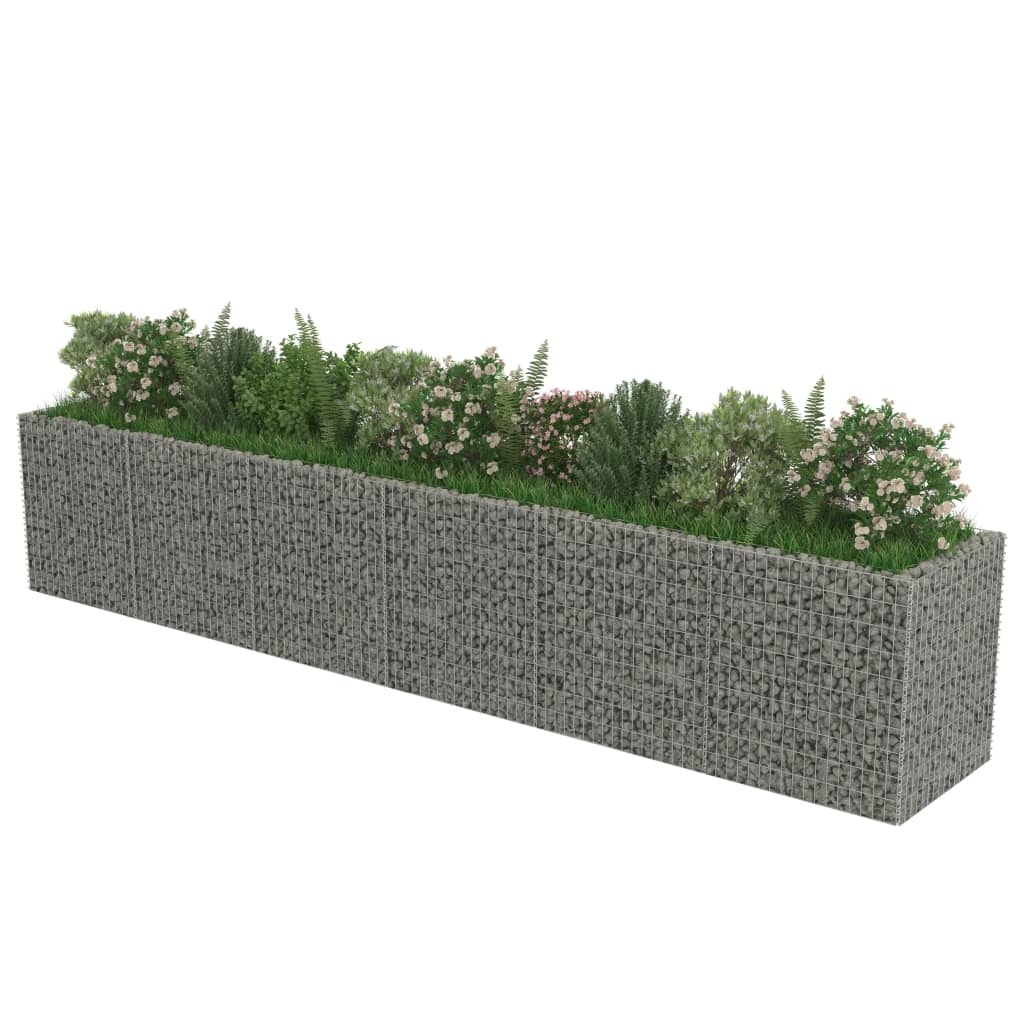 vidaXL Gabion plantenbak verhoogd 540x90x100 cm gegalvaniseerd staal