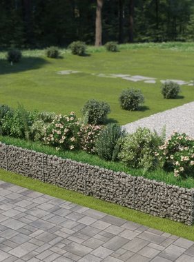 vidaXL Gabion plantenbak verhoogd 450x90x50 cm gegalvaniseerd staal