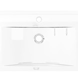 VidaXL Wastafel met overloop 60x46x16 cm keramiek zilverkleurig