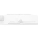 VidaXL Wastafel met overloop 60x46x16 cm keramiek zilverkleurig