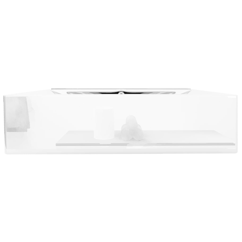 VidaXL Wastafel met overloop 60x46x16 cm keramiek zilverkleurig