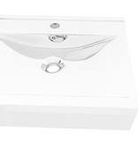 VidaXL Wastafel met overloop 60x46x16 cm keramiek zilverkleurig