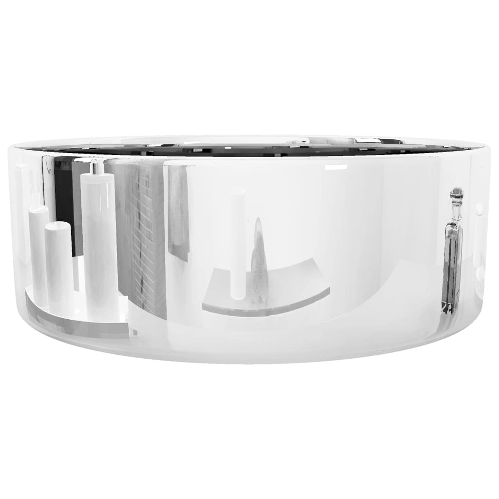 VidaXL Wastafel 40x15 cm keramiek zilverkleurig